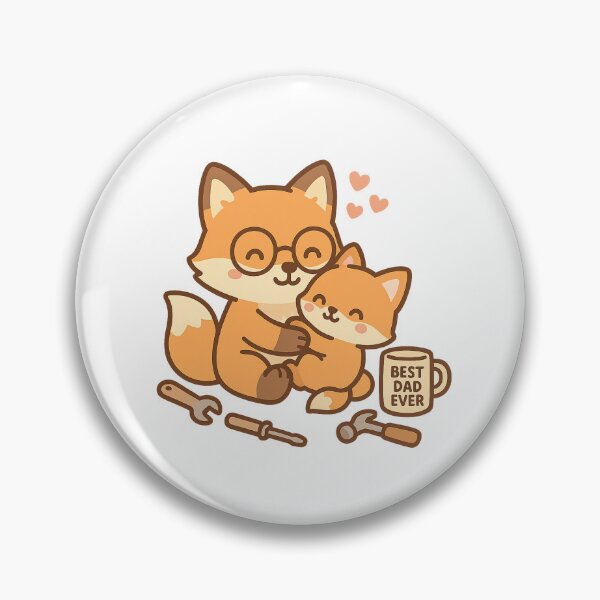 Item preview, Cute Fox Dad Hugging Baby Fox designed and sold by Daniel-DL.