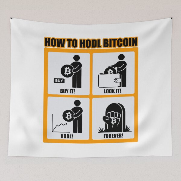 Item preview, How to HODL Bitcoin – Funny Crypto HODL Guide designed and sold by BeamiCreations.