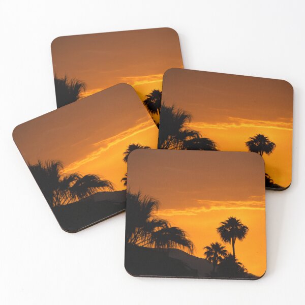 Item preview, Golden Tangerine Sunset With Palm Tree Silhouettes  designed and sold by DEC02.