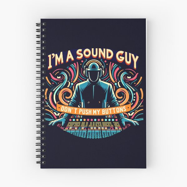 Item preview, I'm a Sound Guy Don't Push My Buttons, typography designed and sold by maxmaj.