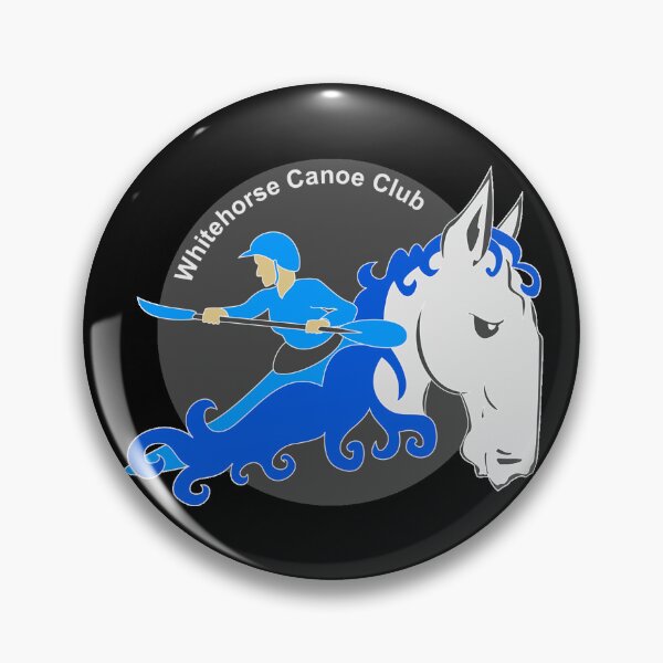 Artikelvorschau, Whitehorse Canoe Club Logo – schwarzer Hintergrund entworfen und verkauft von Whitehorse Canoe Club.