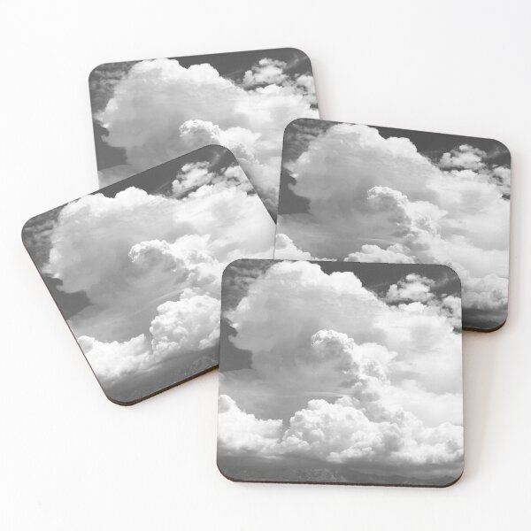 Item preview, Elegantly Billowing Clouds Above Mountains Black And White  designed and sold by DEC02.