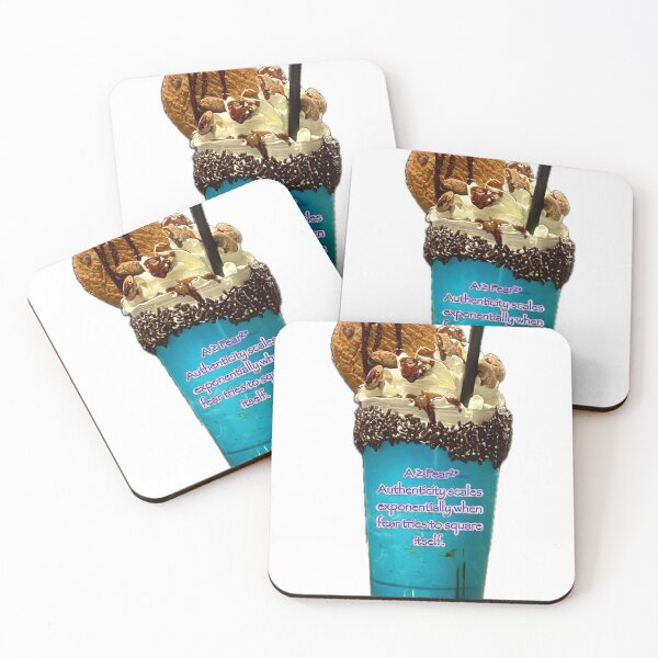 Item preview, Cookie Monster Milkshake – Surreal Dessert Art with Empowering Quote designed and sold by aadventures.