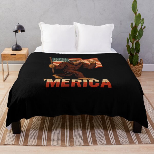 Item preview, Bigfoot Merica Rock Patriotic American Flag 4th Of July  designed and sold by diyoor.