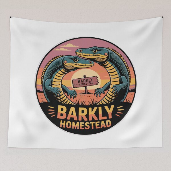 Item preview, Barkly Homestead Goanna Sunset Sticker  designed and sold by Random Designs.