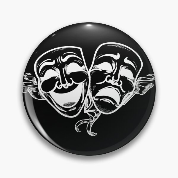 Item preview, Comedy & Tragedy in White designed and sold by Kate Miller Illustrator.