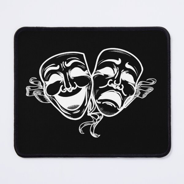Item preview, Comedy & Tragedy in White designed and sold by Kate Miller Illustrator.