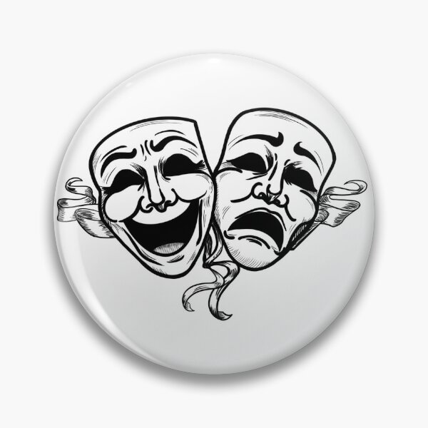 Item preview, Comedy and Tragedy designed and sold by Kate Miller Illustrator.