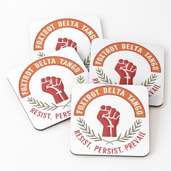 Item preview, FOXTROT DELTA TANGO - Resist, Persist, Prevail Embroidered Patch Design with Raised Fist and Olive Branches designed and sold by ArtDesignTp.