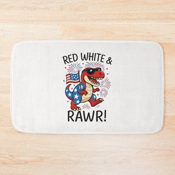 Item preview, Red White And Rawr Funny Dino T-rex Dinosaurus 4th July USA designed and sold by MOHITSALVI.