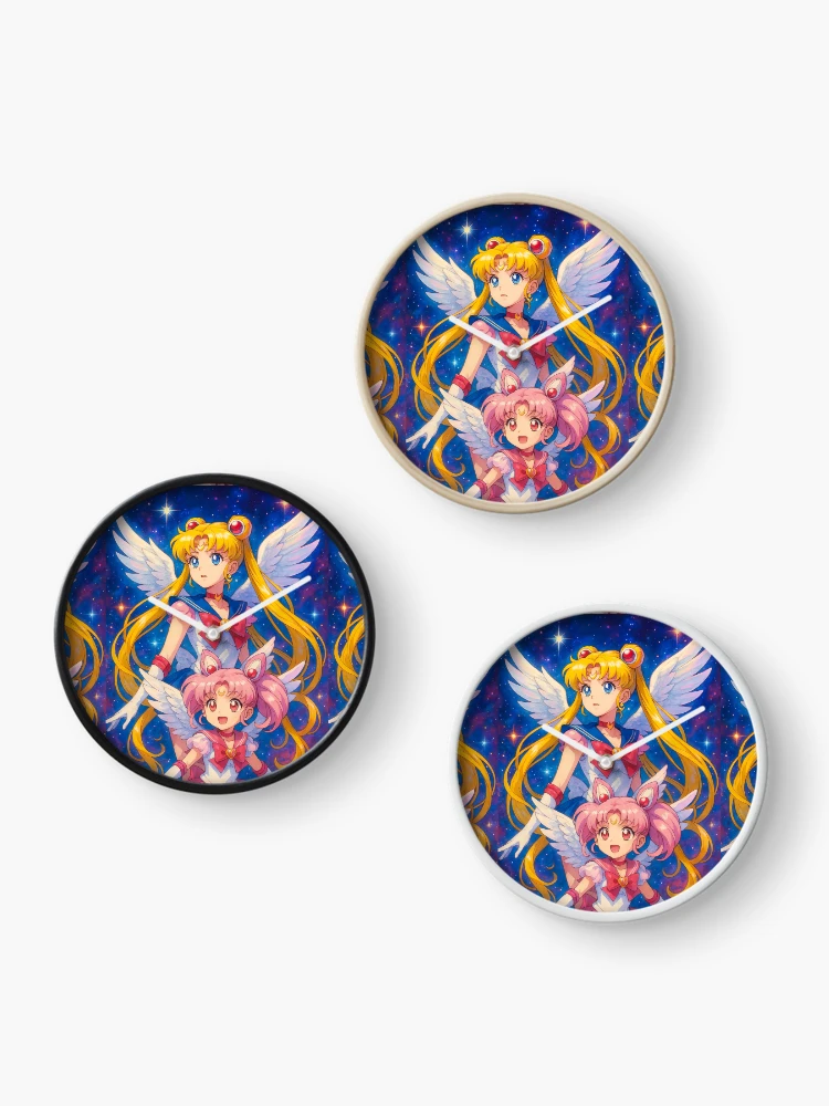 Thumbnail 3 of 4, Clock, Lunar Rabbit Angels designed and sold by 90snerd.