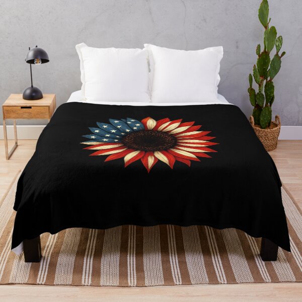 Artikelvorschau, Sonnenblume Amerikanische Flagge 4. Juli Frauen Männer Merica USA entworfen und verkauft von MOHITSALVI.