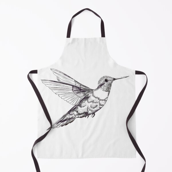 Item preview, No Background Black and White Hummingbird in Flight designed and sold by hrfyan.