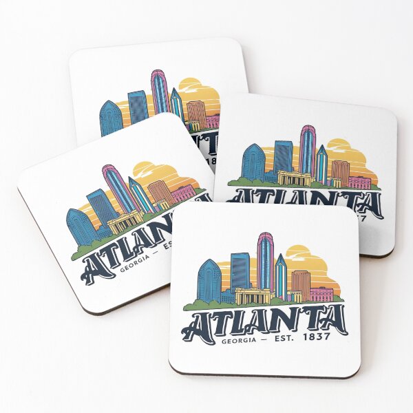 Item preview, Atlanta Georgia Skyline Sticker | Est. 1837 | Peach State Pride designed and sold by Stilll Waters Studio.