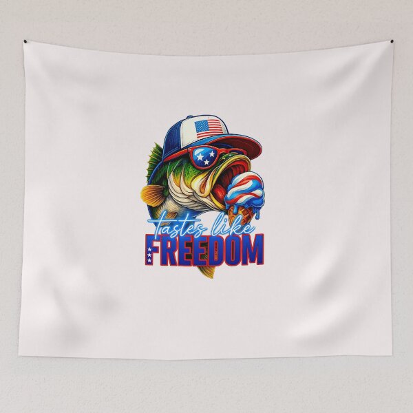 Item preview, Tastes Like Freedom Bass Fishing 4th of July For Boys Kids designed and sold by MOHITSALVI.