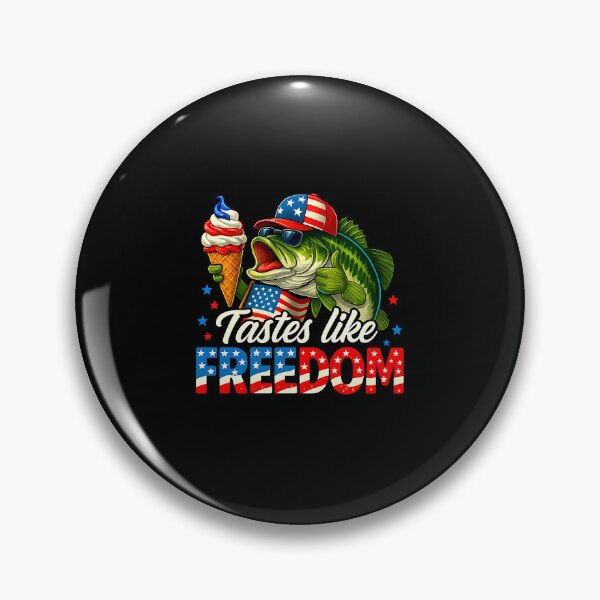 Item preview, Tastes Like Freedom Bass Fishing Patriotic 4th of July designed and sold by MOHITSALVI.