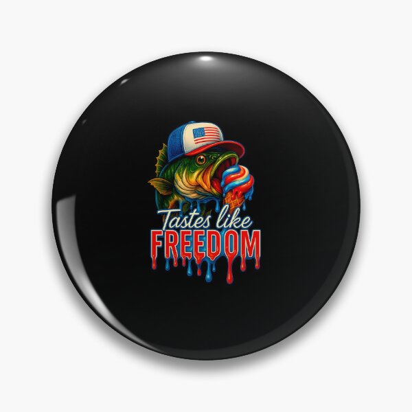 Item preview, Tastes Like Freedom USA Bass Fishing 4th of July America designed and sold by MOHITSALVI.