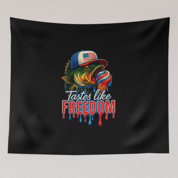 Item preview, Tastes Like Freedom USA Bass Fishing 4th of July America designed and sold by MOHITSALVI.