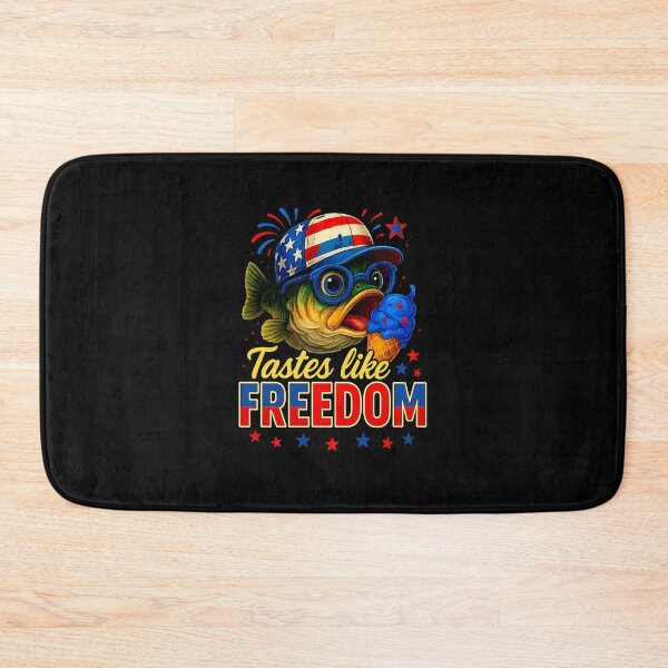 Item preview, USA Bass Fishing Tastes Like Freedom 4th of July America designed and sold by MOHITSALVI.