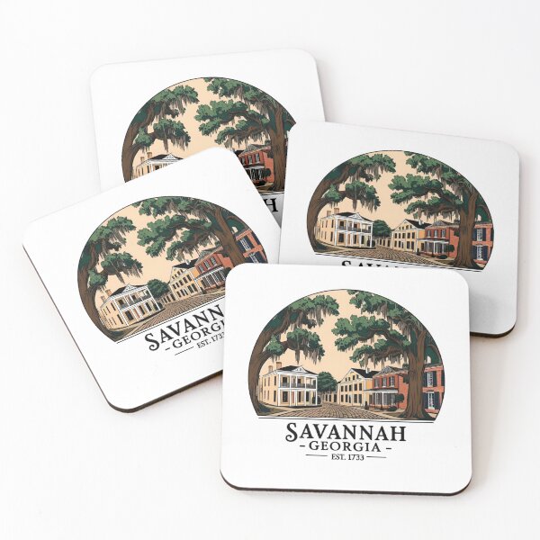 Item preview, Savannah Georgia Vintage Travel Sticker | Est. 1733 designed and sold by Stilll Waters Studio.