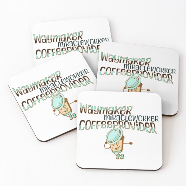 Item preview, Waymaker Miracleworker Coffeeprovider Funny Christian Text designed and sold by DivineHaven.