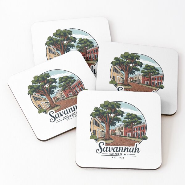 Item preview, Savannah Georgia Vintage Travel Sticker | Est. 1733 designed and sold by Stilll Waters Studio.