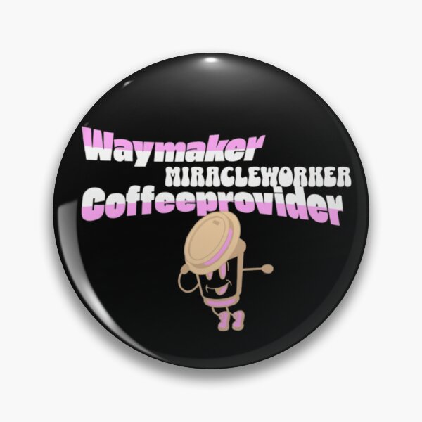 Item preview, Waymaker Miracleworker Coffeeprovider Funny Christian Text designed and sold by DivineHaven.
