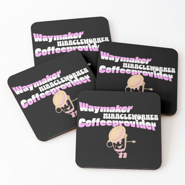 Item preview, Waymaker Miracleworker Coffeeprovider Funny Christian Text designed and sold by DivineHaven.