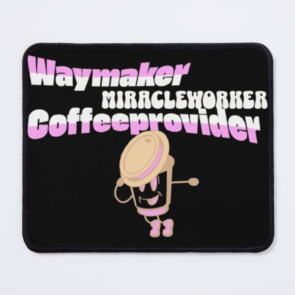 Item preview, Waymaker Miracleworker Coffeeprovider Funny Christian Text designed and sold by DivineHaven.