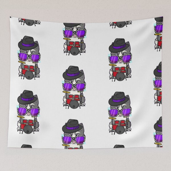 Item preview, Rock and roll Husky Dog playing drums designed and sold by Pet Station.