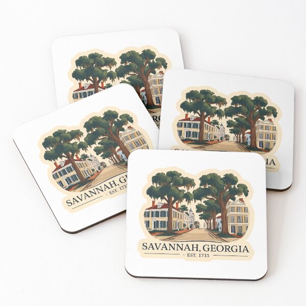 Item preview, Savannah Georgia Vintage Travel Sticker | Est. 1733 designed and sold by Stilll Waters Studio.