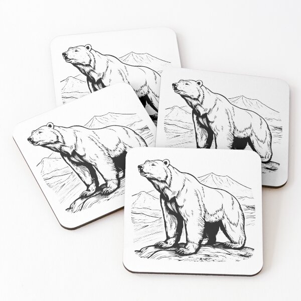 Item preview, Polar Bear Arctic Ice Snow Glacier Ursid Winter Wildlife designed and sold by inkoutninja.