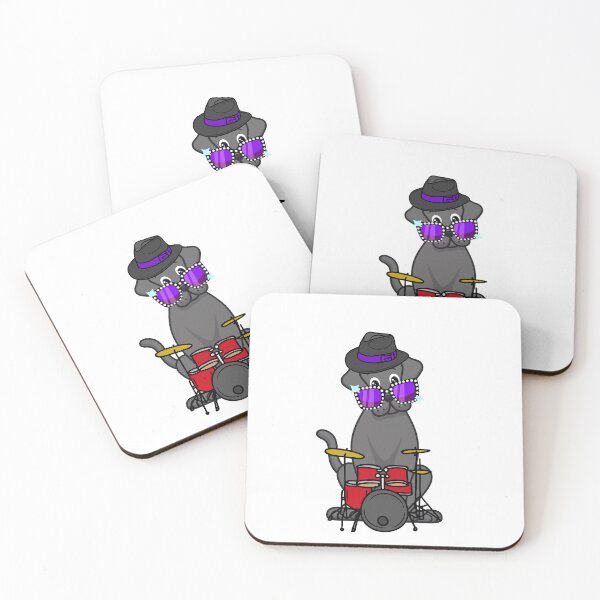 Item preview, Rock and roll Big Dog tocando la batería designed and sold by Pet Station.