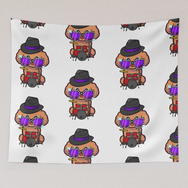 Item preview, Rock and roll Brown Dog playing drums designed and sold by Pet Station.