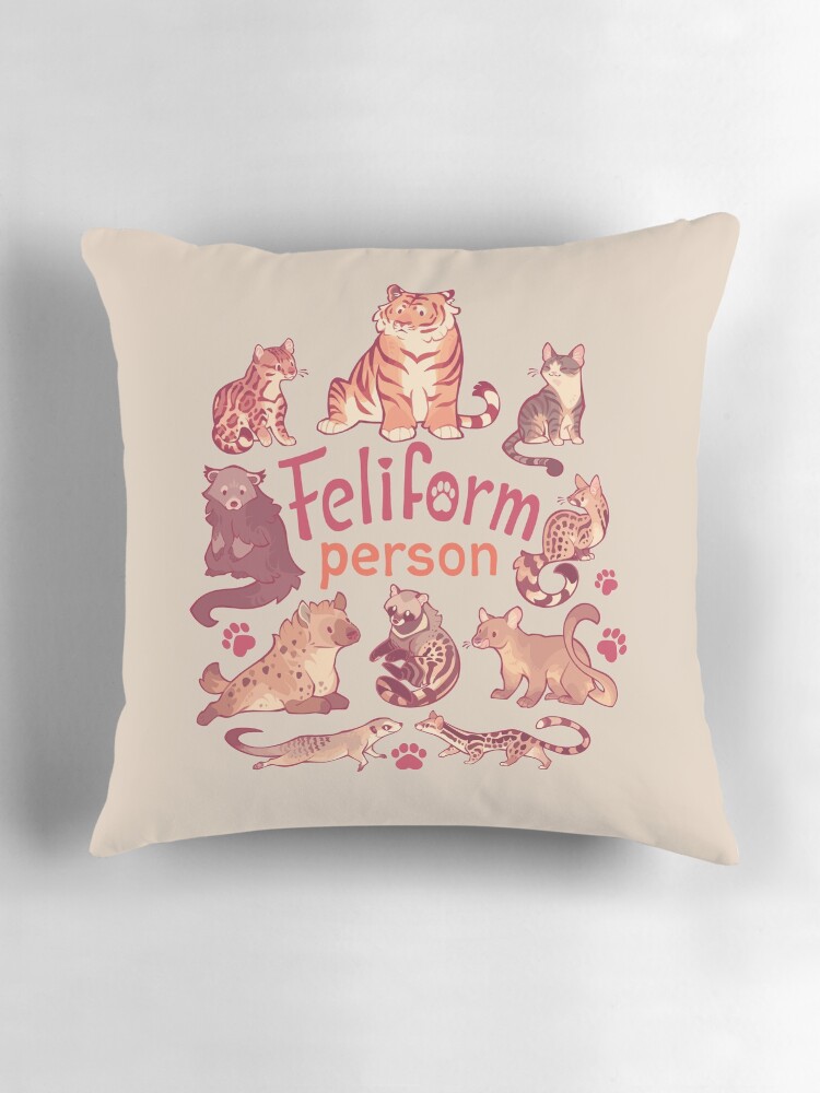 Thumbnail 3 of 4, Pillow, Feliform Person designed and sold by Colordrilos.