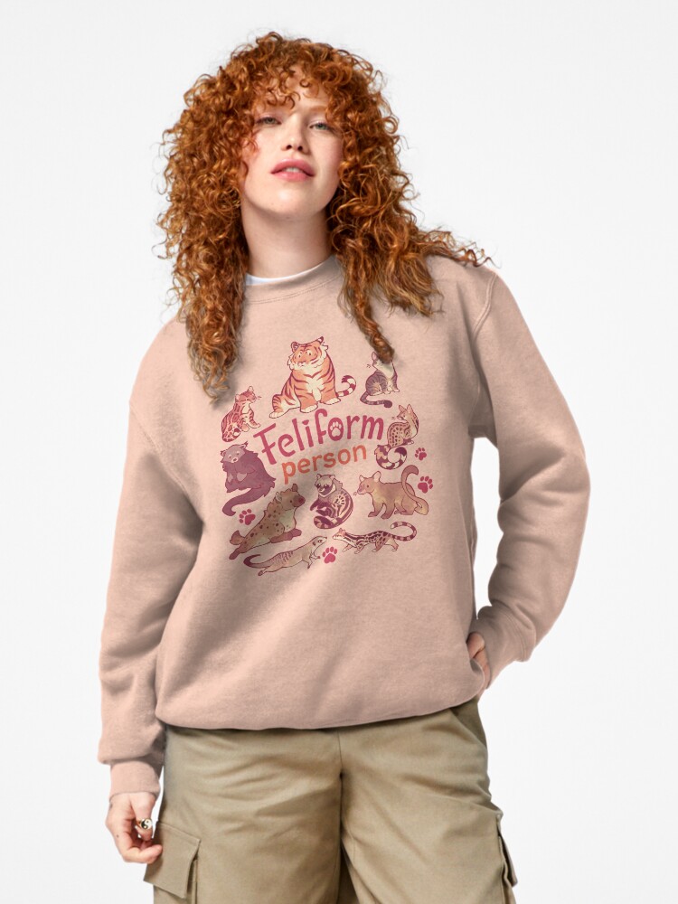 Thumbnail 4 of 7, Pullover Sweatshirt, Feliform Person designed and sold by Colordrilos.