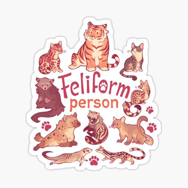 Feliform Person Sticker