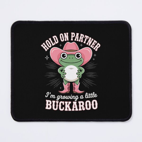 Item preview, Hold On Partner I'm Growing A Little Buckarro Funny Frog designed and sold by SpeedyPrints.