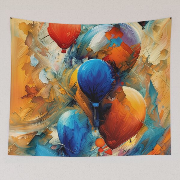Item preview, Balloons and ribbons in a kaleidoscopic dance designed and sold by Kaduna5@Asunaaa.