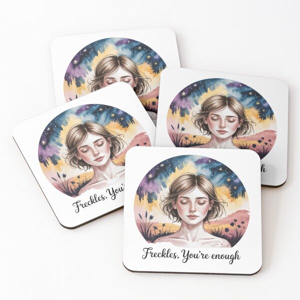 Item preview, Freckles You’re Enough Indie Folk Self-Love Outback designed and sold by ThreadCultureAU.