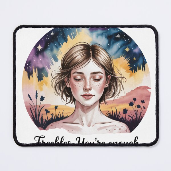 Item preview, Freckles You’re Enough Indie Folk Self-Love Outback designed and sold by ThreadCultureAU.