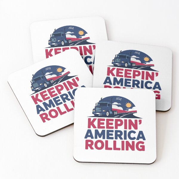 Item preview, Keepin' America Rolling Patriotic Trucker designed and sold by PrintMastery.