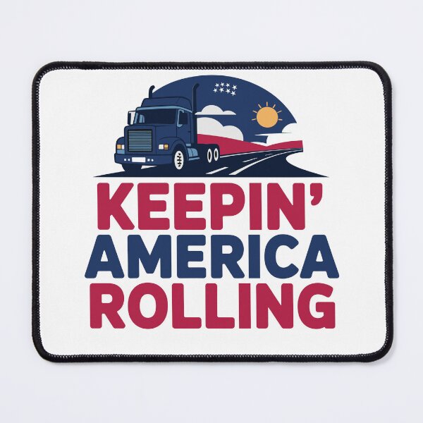 Item preview, Keepin' America Rolling Patriotic Trucker designed and sold by PrintMastery.