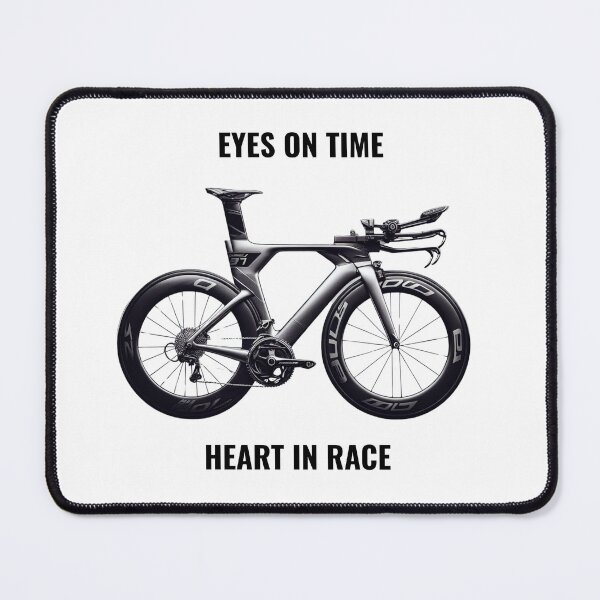 Artikelvorschau, „Augen auf die Zeit, Herz im Rennen“ entworfen und verkauft von Triathlongram.