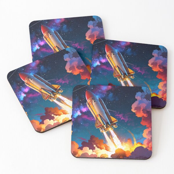 Item preview, Rocket Launch into Space – Bold and Dynamic Cosmic Art designed and sold by johndesignwaves.