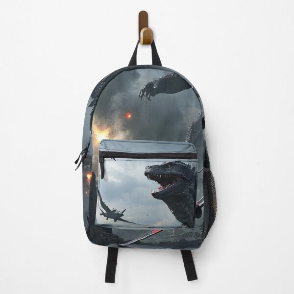 Item preview, Poster world war two, plane fights, in the air, godzilla in the background designed and sold by valdoBEtrand.