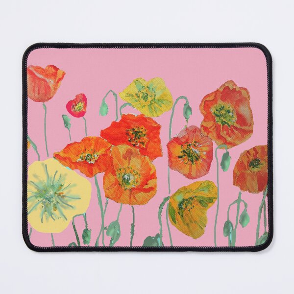 Item preview, Red Orange Yellow Poppies Art Watercolor designed and sold by Sarah  Rajkotwala.
