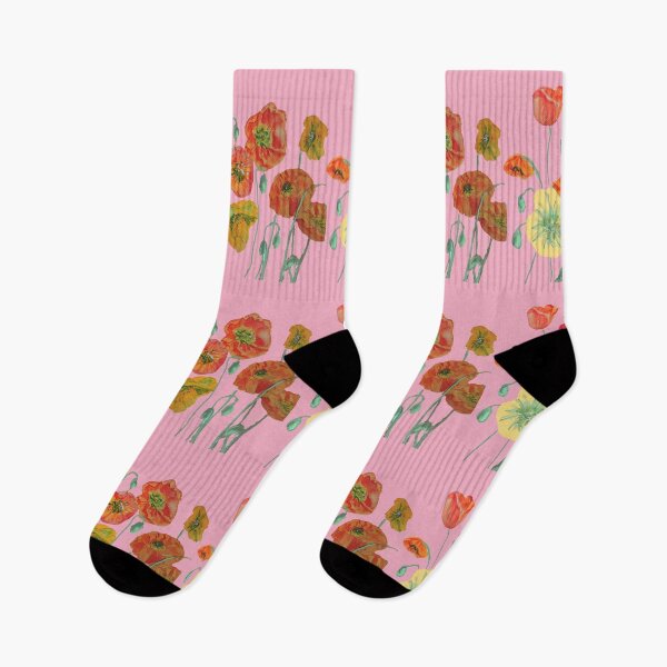 Item preview, Red Orange Yellow Poppies Art Watercolor designed and sold by Sarah  Rajkotwala.