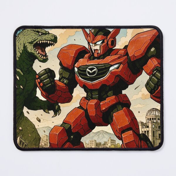 Item preview, Mazda Transformer Vs Godzilla in Hiroshima designed and sold by DarcyPaparazzi.