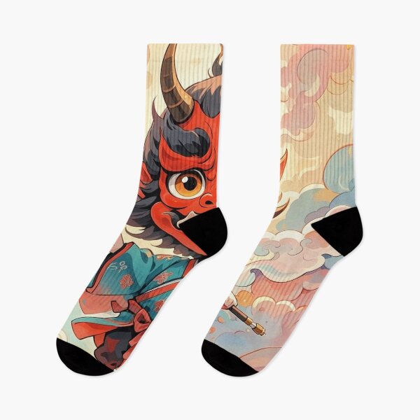 Item preview, Poster Japanese red face Oni Chibi Style designed and sold by valdoBEtrand.